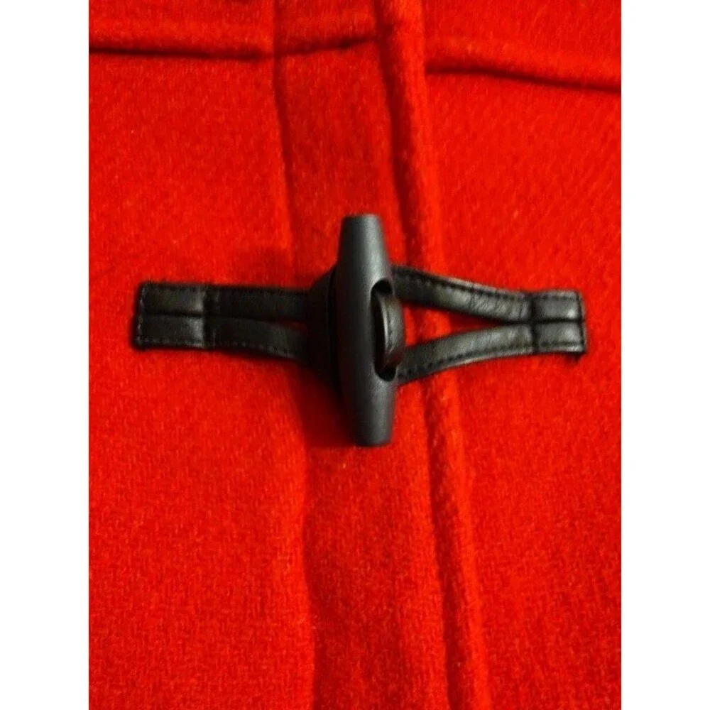NWT Baby Gap Girls Red Wool Blend Hooded Coat Toggle Buttons Toddler Size 5T